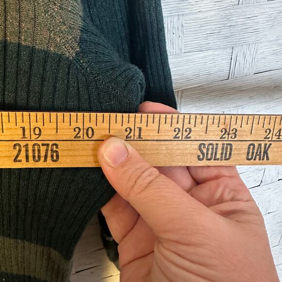 Investment women’s sweater  button shoulder crewneck, striped electric grandma ￼ - Picture 5 of 7